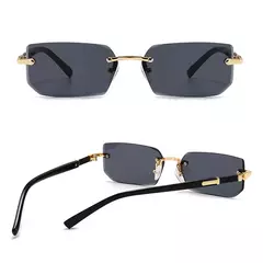 Gafas de sol sin montura a la moda para hombres y mujeres, gafas de sol sin marco populares, gafas de sol clásicas para hombre y mujer, gafas de sol cuadradas pequeñas para viajar en verano en internet