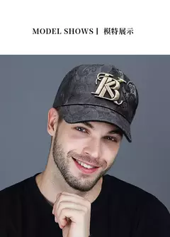 Gorra de béisbol alta con bordado a la moda para hombre, gorra informal con estampado de anacardo para exteriores, adorno facial para las cuatro estaciones, 2024