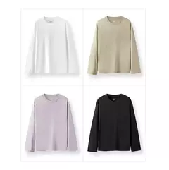 Semir-Camiseta de manga larga para hombre, capa interior de algodón puro, Top básico de primavera 2025, Color sólido, estilo básico versátil para pareja on internet