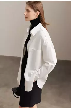 AMII-chaquetas vaqueras minimalistas para mujer, abrigos holgados de 2022 algodón, de estilo hong kong, a la moda, 100%