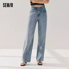 Semir Jeans Mujer High Street pantalones largos 2024 primavera nuevos pantalones de pierna ancha - comprar en línea