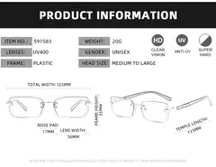 Gafas de sol sin montura a la moda para hombres y mujeres, gafas de sol sin marco populares, gafas de sol clásicas para hombre y mujer, gafas de sol cuadradas pequeñas para viajar en verano - tienda en línea