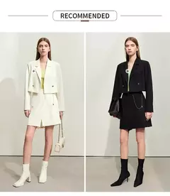AMII minimalismo Casual faldas cortas mujeres alta Rase 2024 otoño nueva moda viajero señora chaqueta recta falda acampanada 12343035 en internet
