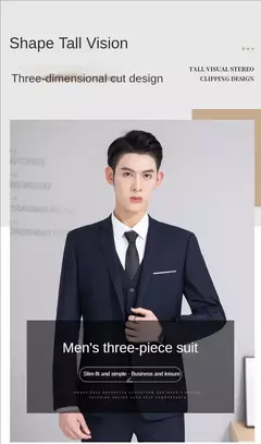 Image of Trajes para hombre, boda, elegante, 3 piezas, 2 conjuntos, chaquetas completas para novio de alta calidad, chaleco, pantalones, Blazers de lujo, ropa Formal 2024