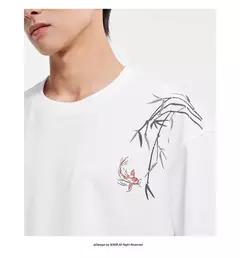 Image of Semir-Camiseta de manga corta con estampado bordado para hombre, Top holgado de media manga con sensación fresca de verano para aspecto informal y elegante, 2025