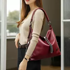 Bandolera de cuero de alta calidad para mujer, bolsos con asa superior, bolsos de mensajero informales de gran capacidad, bolsos de diseño de lujo para mujer 2024 - comprar en línea