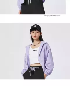 Imagen de Semir-chaqueta con capucha para mujer, abrigo de gran tamaño, texturizado, Color contrastado, novedad de primavera 2023