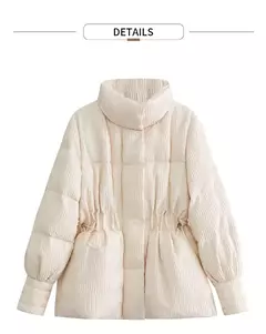 AMII-abrigo acolchado minimalista de plumón de pato para mujer, ropa de abrigo cálida con solapa y cuello levantado ligero, chaquetas nuevas de invierno 2025 12344052 - comprar en línea