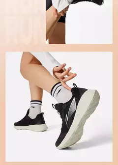 Li-ning zapatillas LIGHTCLOUD para correr para mujer, forro cómodo transpirable, zapatillas Retro con estilo ARSV038 - comprar en línea