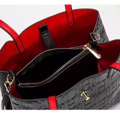 CH, bolso de hombro de alta calidad a la moda para mujer, bolso de mano con diseño de estampado de letras de Color puro para personas mayores, bolso de mano con temperamento de gran capacidad - comprar en línea