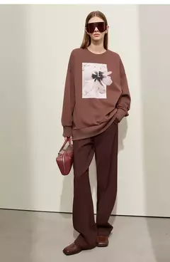 Imagen de AMII minimalismo 2024 primavera nuevo Arco Split pantalones casuales de las mujeres de cintura alta pantalones de plátano básico femenino pantalones sueltos 12421059