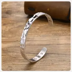 Vnox Pulseras vikingas nórdicas para hombres y mujeres, brazalete de acero inoxidable martillado hecho a mano, joyería de regalo Rock Punk