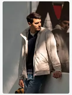 SIMWOOD 2025 Primavera Verano de gran tamaño fino ligero al aire libre chaquetas con capucha ocultas hombres chaqueta de tela arrugada - Eleganzie