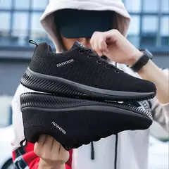 Zapatos de punto para correr para hombre, zapatillas informales de moda, transpirables, deportivas, atléticas, para gimnasio, zapatillas ligeras para hombre, zapatos informales - Eleganzie