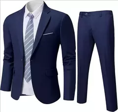 Traje elegante para hombre para boda, 3 piezas, 2 conjuntos, Blazers, chaquetas completas, chaleco, pantalones, abrigos de lujo a la moda, traje clásico Formal 2025 - Eleganzie