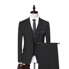 Trajes de hombre para boda, alta calidad, 3 piezas, conjunto elegante de 2 trajes, Blazers clásicos de lujo, chaquetas, chaleco, pantalones, ropa Formal 2024 - online store