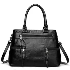 Bolso elegante para mujer, bolsos con asa superior de cuero de alta calidad, bolso de hombro tipo bandolera para mujer, bolso informal grande 2025 - comprar en línea