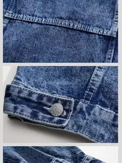 Chaqueta informal de moda para hombre, Top de mezclilla lavada, chaqueta vaquera holgada de talla grande para otoño, chaqueta para hombre