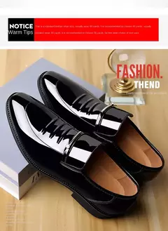 Zapatos de charol para hombre, zapatos de negocios, mocasines informales con punta estrecha, zapatos de lujo para fiesta y boda de talla grande en internet