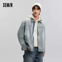 Chaqueta Semir para hombre, chaqueta vaquera Vintage, ropa, Top de primavera, chaqueta vaquera versátil a la moda, 2025 - Eleganzie