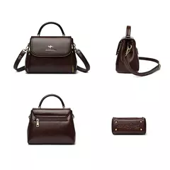 Bolsos con asa superior de cuero suave para mujer, bolsas de mensajero de hombro de diseño lujoso, bolsos y monederos de alta calidad, bolso principal para ir al trabajo - comprar en línea
