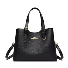 Bolsos de viaje de 3 capas para mujer, bandolera de mano de cuero Pu suave de canguro de alta calidad, bandolera