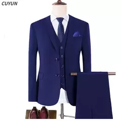 Trajes de hombre para boda, 3 piezas, 2 conjuntos completos, chaquetas elegantes de lujo de alta calidad, chaleco, pantalones, Blazers, trajes formales para adultos 2024