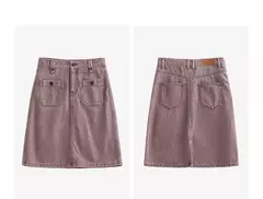 TOYOUTH falda de mujer 2025 primavera nuevo estilo americano High Street una línea hasta la rodilla ropa de trabajo falda vaquera - tienda en línea