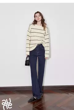 TOYOUTH, pantalones vaqueros de mezclilla de lana para mujer, Otoño Invierno 20224, nuevos pantalones largos cálidos gruesos de pierna ancha recta de cintura media en internet
