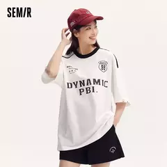 Semir-Camiseta de manga corta antibacteriana de longitud media para mujer, camiseta de gran tamaño, nueva colección de verano 2024 - comprar en línea