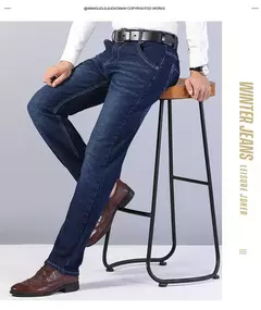 Pantalones vaqueros elásticos de Ajuste Recto para hombre, pantalones vaqueros suaves de color negro, 2023