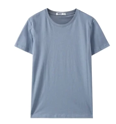 Metersbonwe Camiseta de manga corta para hombre, algodón puro perenne, camisetas monocromáticas informales, camisetas de gran oferta - Eleganzie