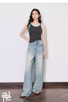TOYOUTH mujeres camisetas sin mangas 2025 primavera nuevo Color contrastante cintura delgada chaleco sin mangas - comprar en línea