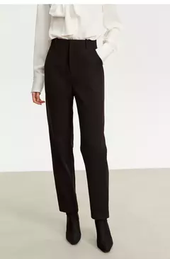 AMII minimalista 2024 invierno nuevos pantalones de rábano para mujer tubo de humo de lana Casual hasta el tobillo pantalones básicos sólidos 12314003 - comprar en línea
