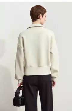 Amii-abrigo corto informal con cremallera para mujer, sudadera holgada de cuello alto, chaqueta deportiva de calle, Otoño, 2024, 12443222 en internet