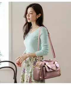 Bandolera de cuero de PU de alta calidad para mujer, bolso cruzado de mano, bandolera para mujer, bolso multibolsillo para desplazamientos diarios - Eleganzie