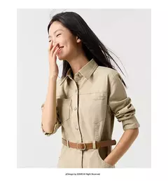 Vestido Semir para mujer, solapa con abertura, Vintage, primavera 2025, nuevo vestido de trabajo que se acepta la cintura en internet