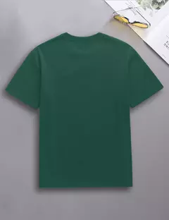 Camiseta estampada de cuello redondo de manga corta de verano para hombre, camiseta cómoda informal