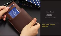 Moda masculina Cartera de cuero PU tarjetero corto monedero para hombres diseñador de lujo billetera masculina portátil pequeño tarjetero carteras - tienda en línea