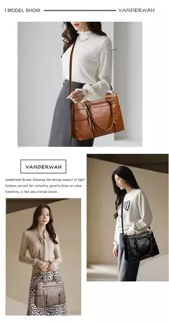 Bolso elegante para mujer, bolsos con asa superior de cuero de alta calidad, bolso de hombro tipo bandolera para mujer, bolso informal grande 2025