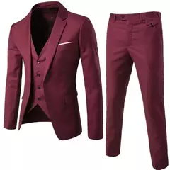 Trajes de hombre para negocios, boda, Blazers elegantes, 2 piezas, 3 conjuntos, Ternos formales completos, ropa de matrimonio, pantalones, chaquetas, disfraz de lujo