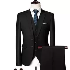 Imagen de Trajes para hombres elegantes, Blazers de 3 piezas, 2 conjuntos, chaquetas de boda, chaleco, pantalones, moda de lujo, traje completo clásico, traje Formal 2025