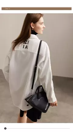 AMII-chaquetas vaqueras minimalistas para mujer, abrigos holgados de 2022 algodón, de estilo hong kong, a la moda, 100% - Eleganzie