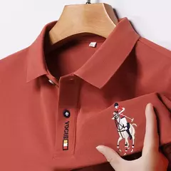 Camisa POLO de manga corta de moda informal bordada de verano para hombre Top cómodo - Eleganzie