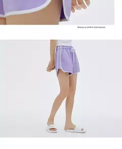 Semir-pantalones cortos de dormir para mujer, calzas blancas de estilo deportivo informal, delgadas y sueltas, para el hogar, Verano