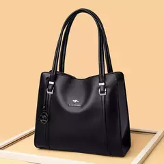 Bolsos de mano informales de piel sintética de alta calidad de marca genuina, bolsos de lujo para mujer, bolsos de hombro de diseñador con asa superior para mujer - Eleganzie