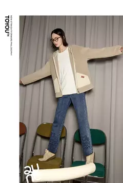 Toyouth-Chaqueta de terciopelo de doble cara para mujer, abrigo holgado grueso con capucha de manga larga para invierno, Tops informales versátiles con bolsillo de retales 2024 - tienda en línea