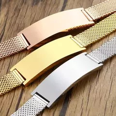 Vnox-Pulseras ajustables de 10/16mm para hombre y mujer, pulsera de malla de acero inoxidable, joyería informal Unisex