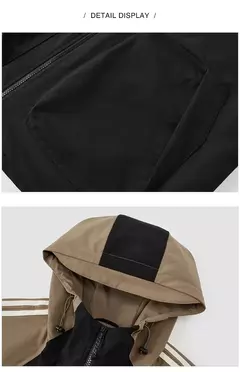 Chaqueta Semir para hombre, primavera 20224, nueva moda de retazos, prendas de vestir exteriores de tres pruebas, Top holgado con capucha - comprar en línea