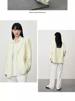 Semir-Chaqueta de longitud media para mujer, suéter de Color liso que combina con todo, traje informal a la moda, novedad de otoño, 2023 - Eleganzie